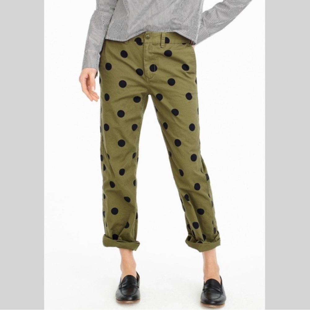 J. Crew Polka Dot Chinos